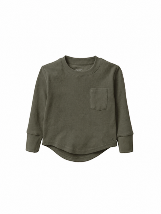 Little Bipsy Boys Green Waffle Top