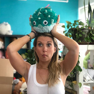 Squishable Mini Teal Pufferfish Plush