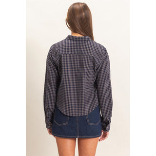 Trish Plaid Long Sleeve Top
