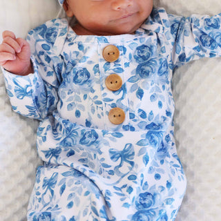 Caden Lane Baby Girl Knot Gown Sets