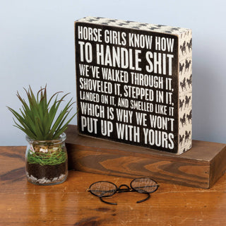 Horse Girls Box Sign
