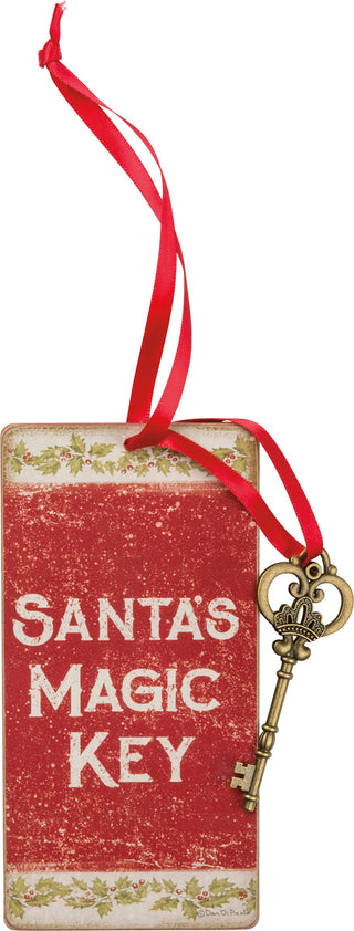 Vintage Santas Magic Key Ornament
