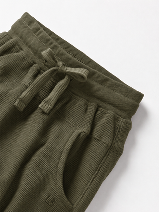 Little Bipsy Baby Boys Green Waffle Jogger