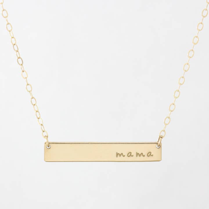 Everly Made Mama Classic Bar Necklace