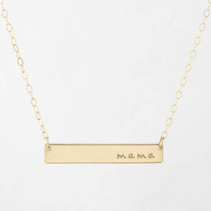 Everly Made Mama Classic Bar Necklace