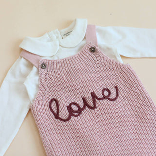 Viverano LOVE Embroidered Sweater Overall Set