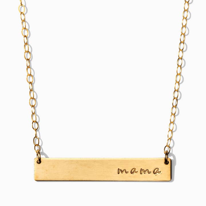 Everly Made Mama Classic Bar Necklace