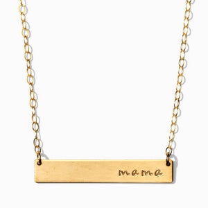 Everly Made Mama Classic Bar Necklace