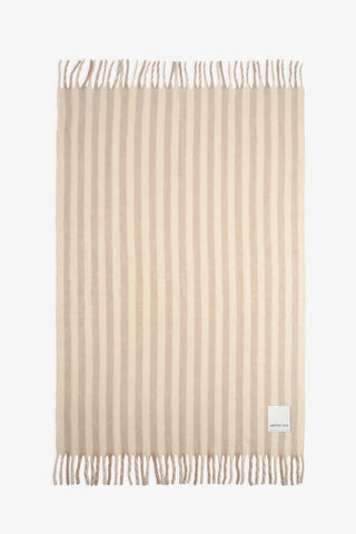 Arctic Fox Wool Stripe Throw
