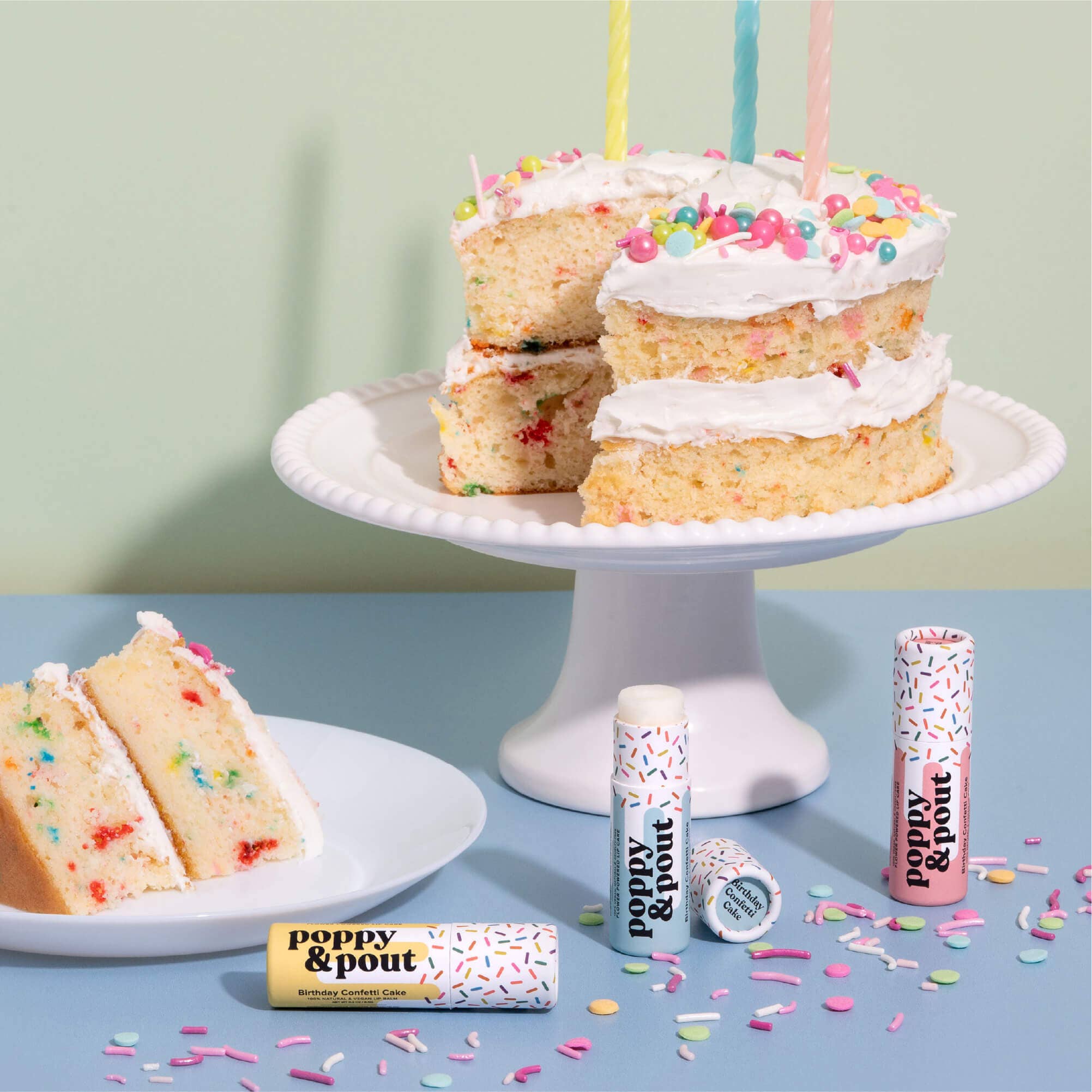 Poppy & Pout Confetti Cake Collection