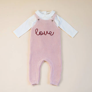 Viverano LOVE Embroidered Sweater Overall Set