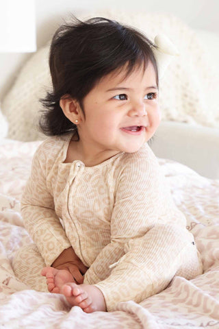 Caden Lane Baby Lovely Leopard Zip Romper