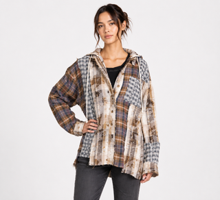 Miss Me Jessie Patch Hooded Top