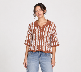 Miss Me Shaina Collared Sweater