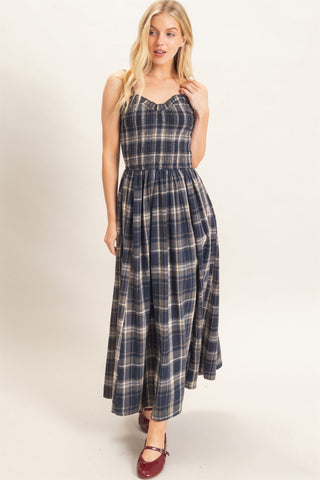 Nikita Navy Plaid Dress