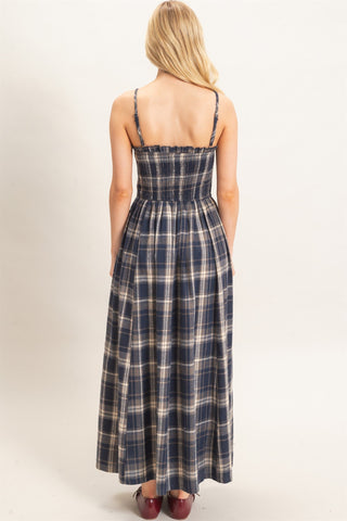 Nikita Navy Plaid Dress