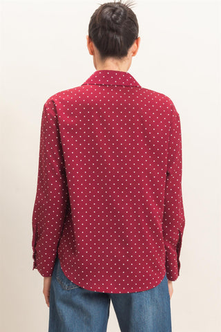 Diane Polka Dot Button Up