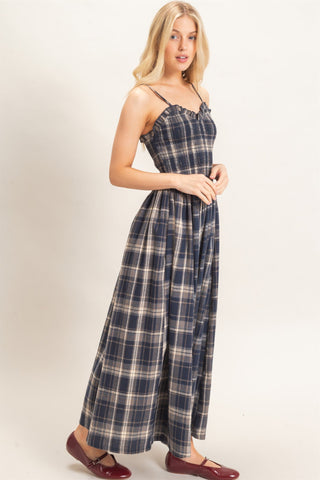 Nikita Navy Plaid Dress