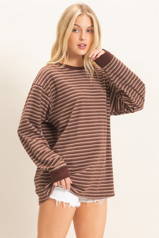 Brinley Striped Crew Top