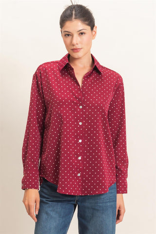 Diane Polka Dot Button Up