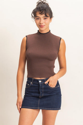 Ava Ribbed Sleeveless Top