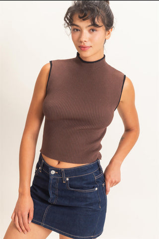 Ava Ribbed Sleeveless Top