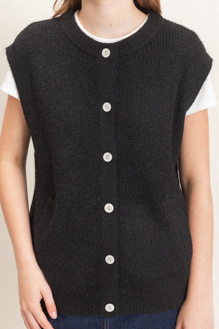 Nina Button Sweater Vest