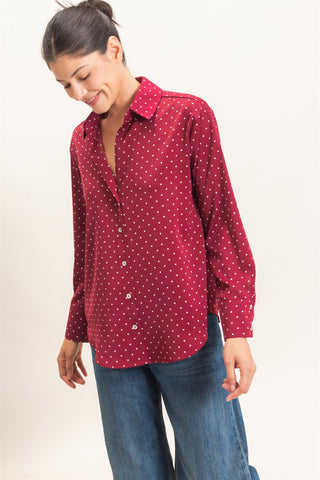 Diane Polka Dot Button Up