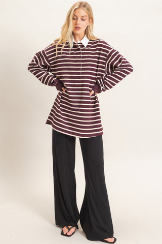 Dillan Striped Polo Top