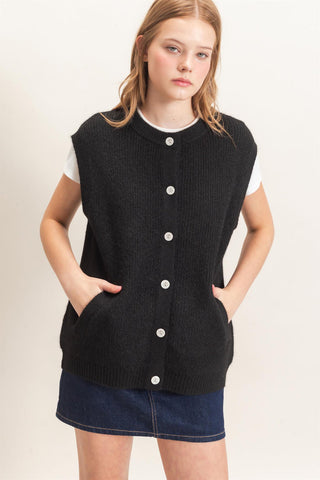 Nina Button Sweater Vest