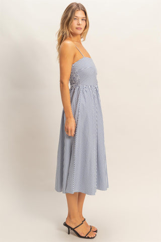 Hailey Striped Spaghetti Strap Dress