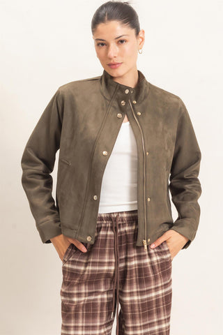 Selene Suede Snap Jacket