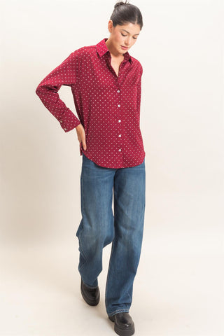 Diane Polka Dot Button Up