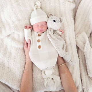 Caden Lane Baby Neutral Knot Gown Sets