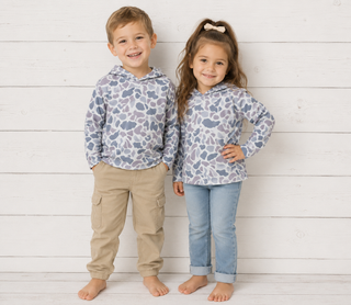 Kids Neutral Camo Print Hoodie