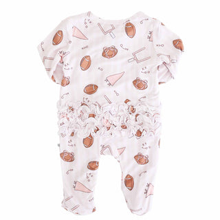 Caden Lane Baby Tiny Touchdowns Ruffle Footie