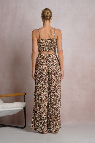 Elan Smocked Crop Top