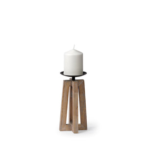 Mercana Astra Wood Pedestal Candle Holder