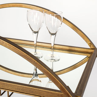 Mercana Carola Bar Cart two tier Stemware holder