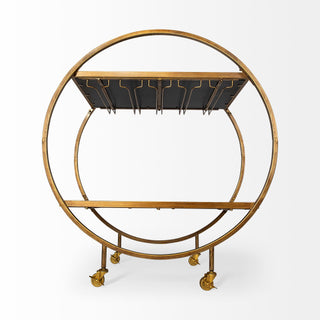 Mercana Carola Bar Cart two tier Stemware holder