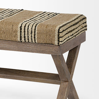 Mercana Solis Upholstered Striped Accent Bench