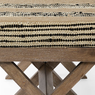 Mercana Solis Upholstered Striped Accent Bench