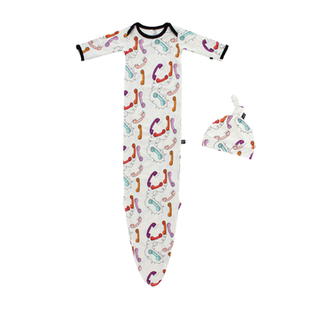 Peregrine Newborn Gown Set - Retro Phones