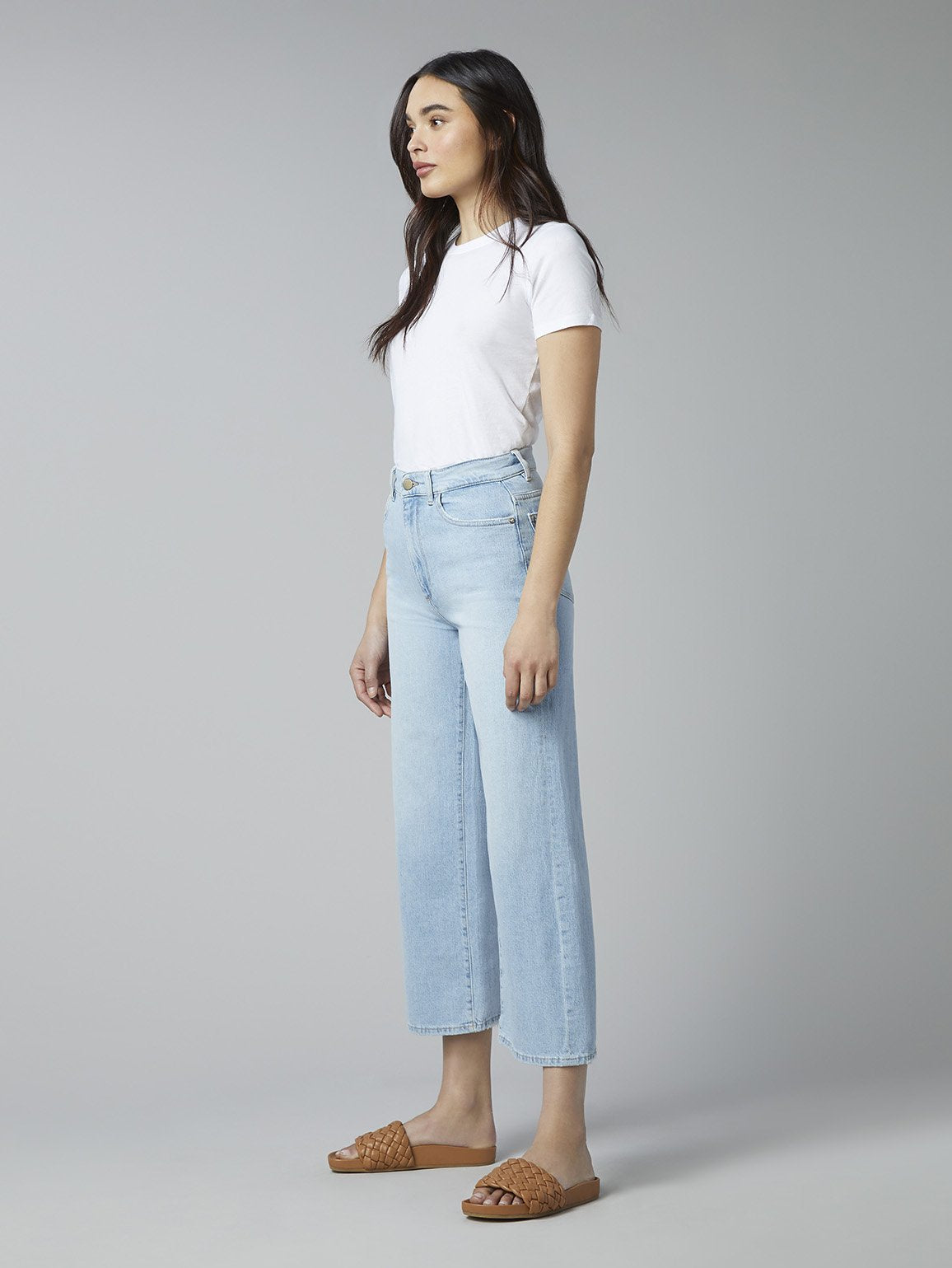 DL1961 Womens Hepburn Wide Leg High Rise Vintage
