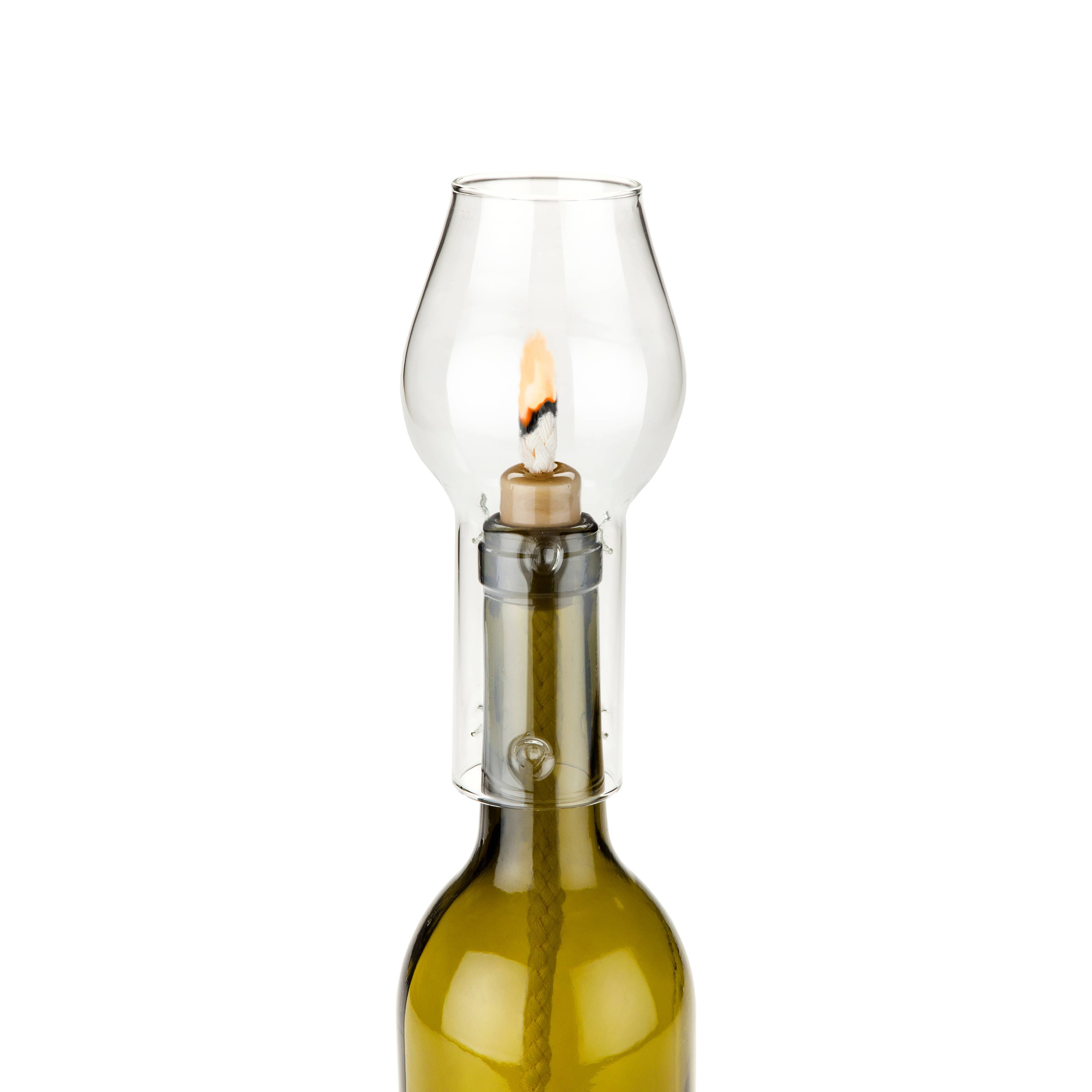 Twine Hurricane Bottle Lamp