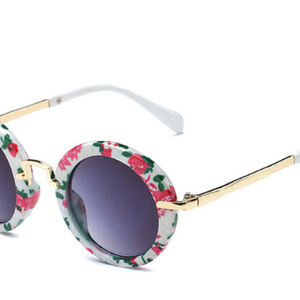 Kids Vintage Round Frame Sunglasses