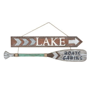 Lake Arrow & Oar Sign
