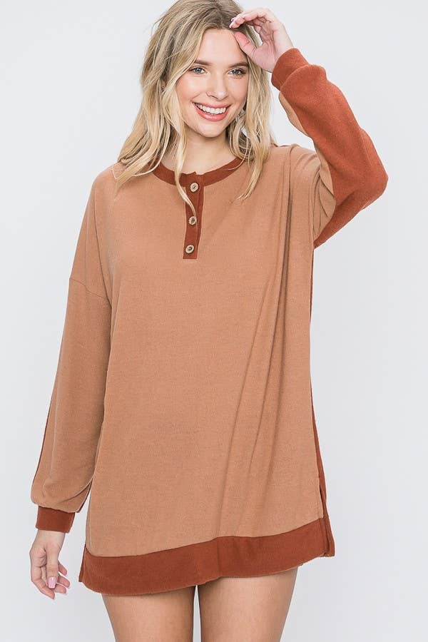 Commons Womens Plus Jane Long Sleeve Top