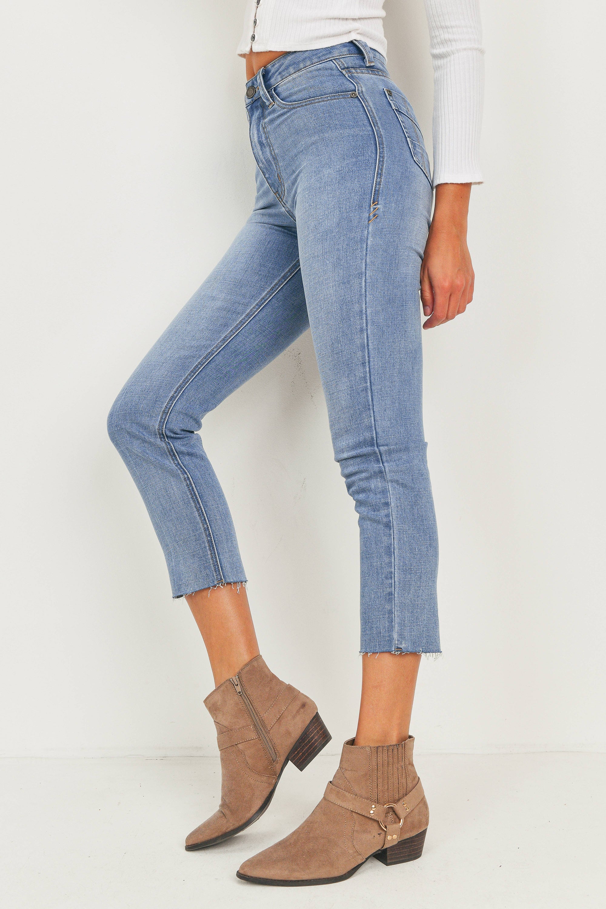 Piper Cut Off Hem Jean