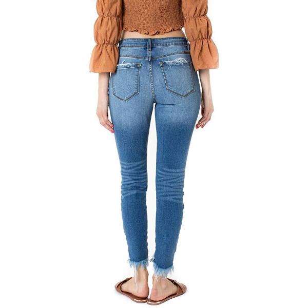 KanCan Medium Wash Shark Bite Skinny Jeans